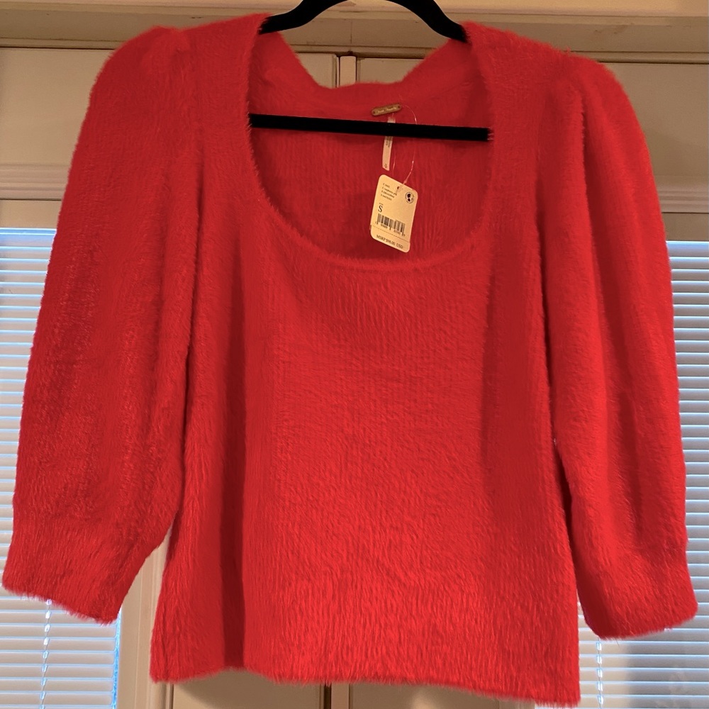 NWT free people Moonbeam cropped sweater. SZ small - Picture 3 of 7